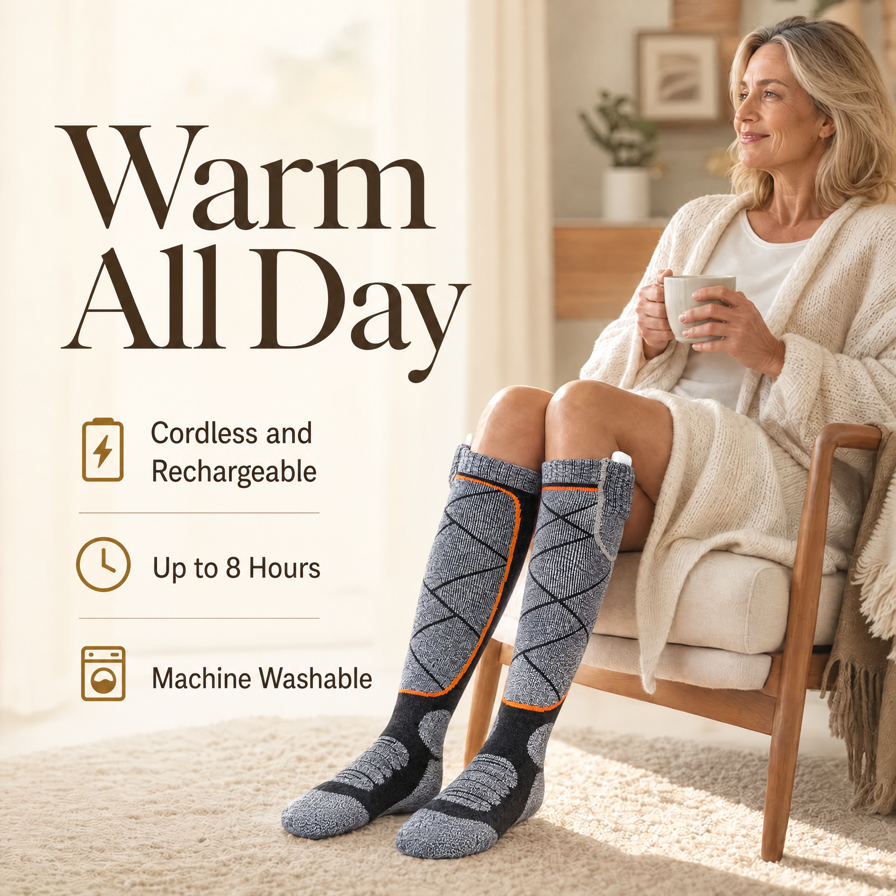 The Snuggly Socks™ – Original Rechargeable Heated Socks