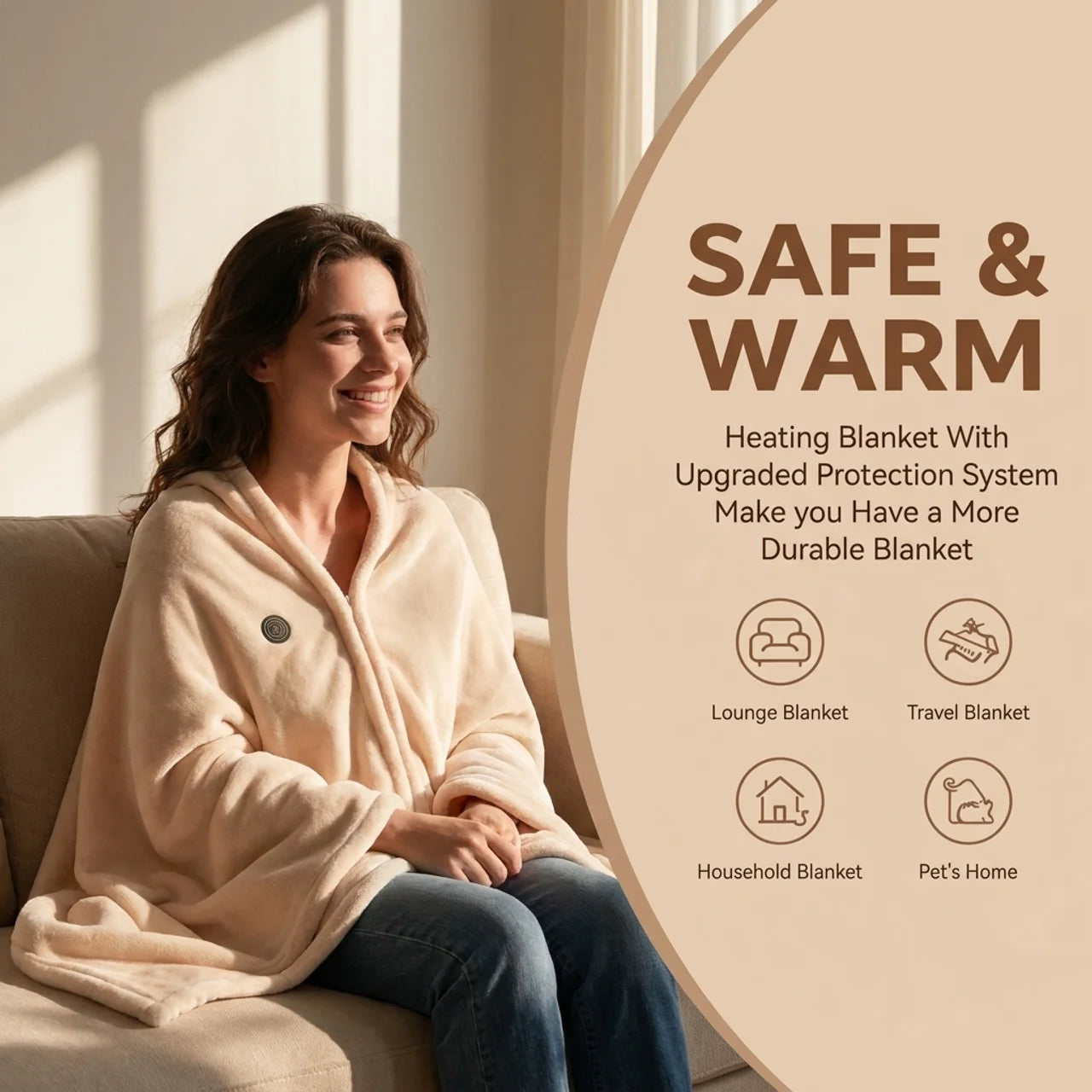 The Snuggly Wrap™ – Original Wearable Heated Blanket.