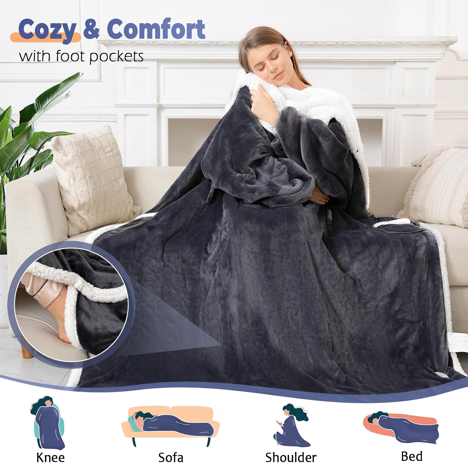 The Snuggly Robe™ – Wearable Heated Blanket Robe